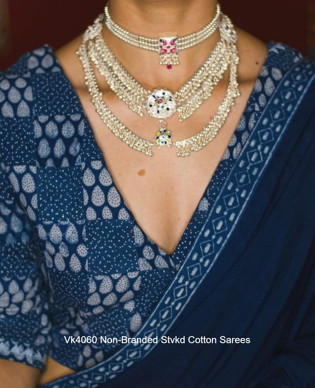 Vk4060 Non-Branded Stvkd Cotton Sarees