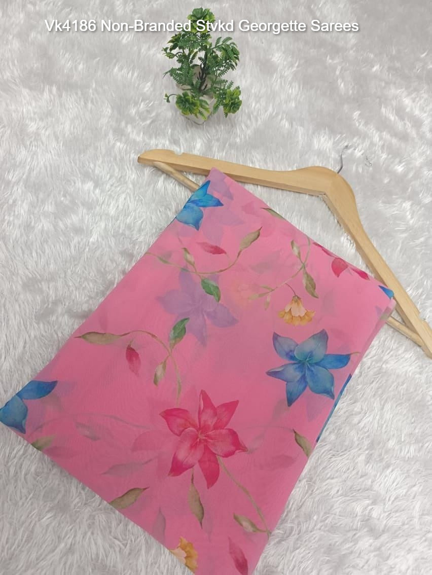 Vk4186 Non-Branded Stvkd Georgette Sarees