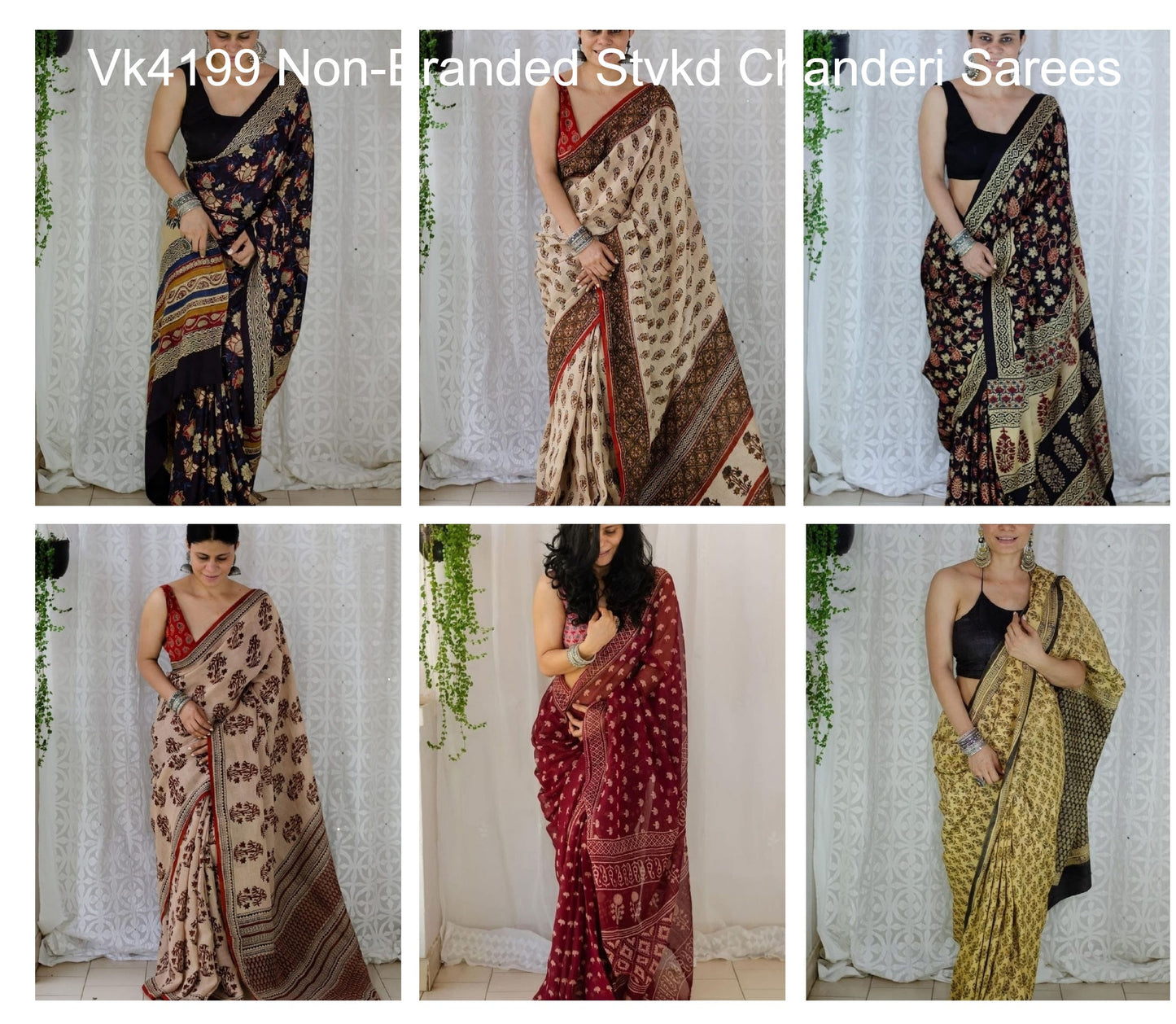 Vk4199 Non-Branded Stvkd Chanderi Sarees