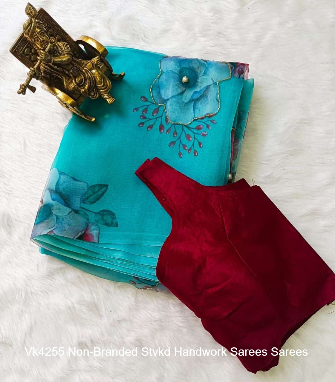 Vk4255 Non-Branded Stvkd Handwork Sarees Sarees