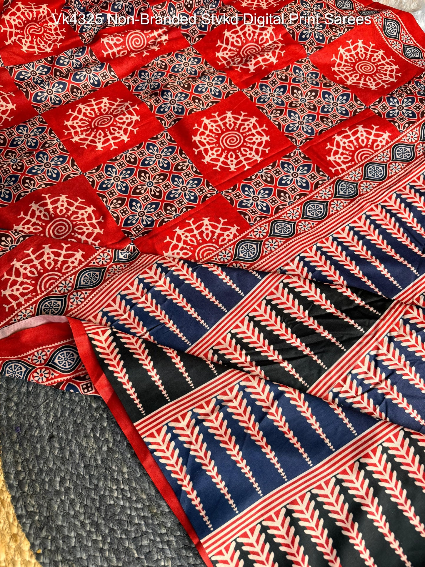 Vk4325 Non-Branded Stvkd Digital Print Sarees