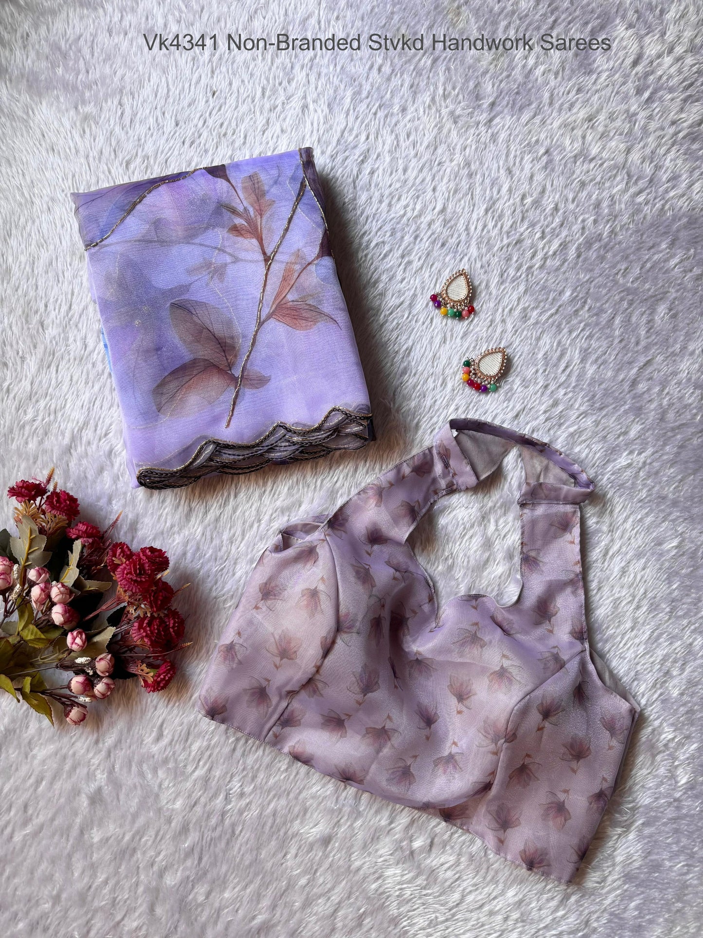 Vk4341 Non-Branded Stvkd Handwork Sarees