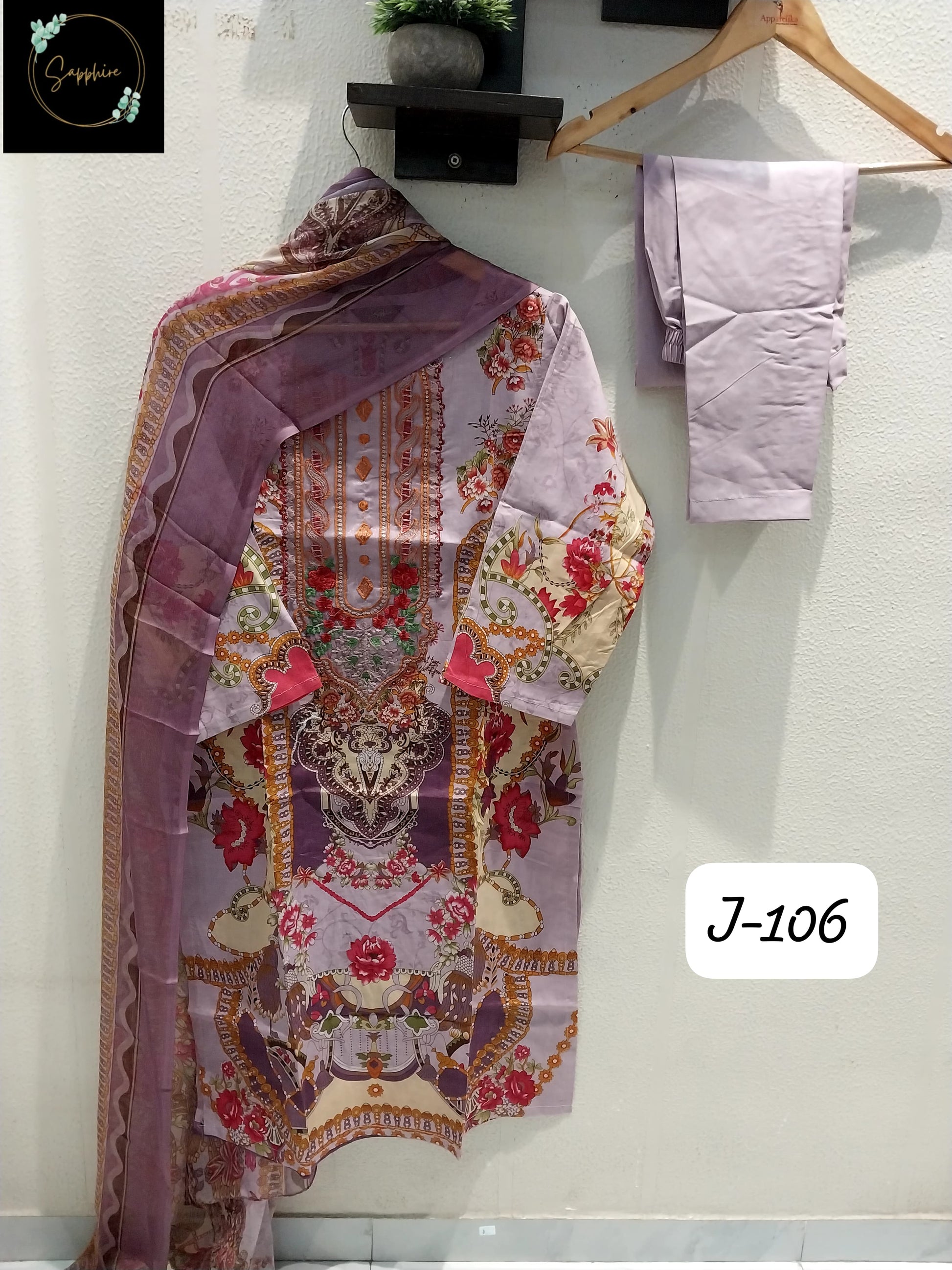 Vol 106 Violet Sapphire Cotton Pakistani Readymade Suits