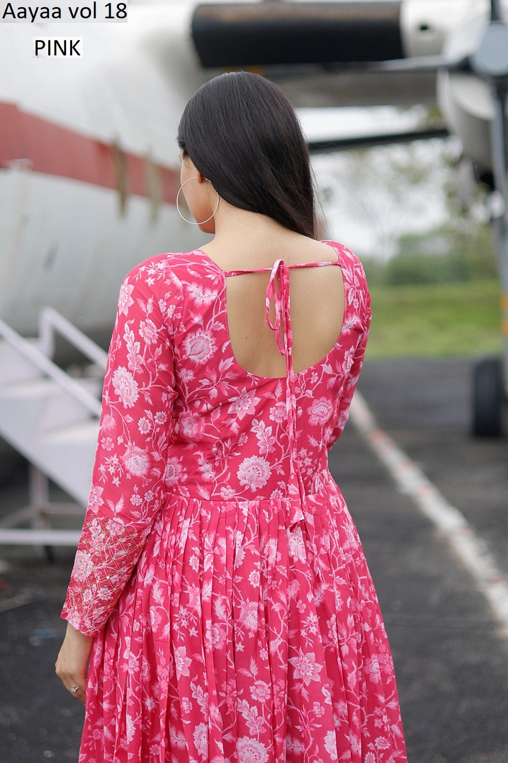 Vol 18 Pink Aayaa Faux Georgette One Piece Gown