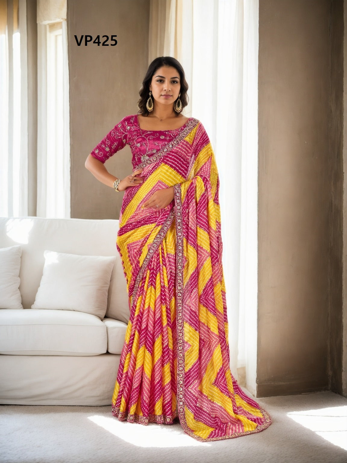 Vp425 Rahi Fashion Berry Embroidery Work Sarees