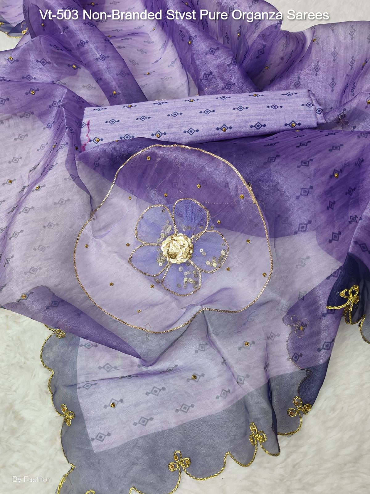 Vt-503 Non-Branded Stvst Pure Organza Sarees