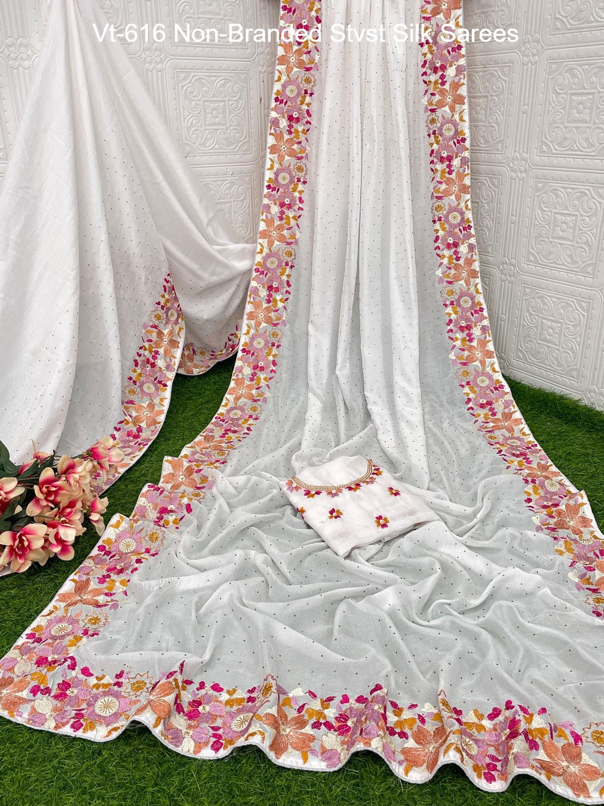 Vt-616 Non-Branded Stvst Silk Sarees