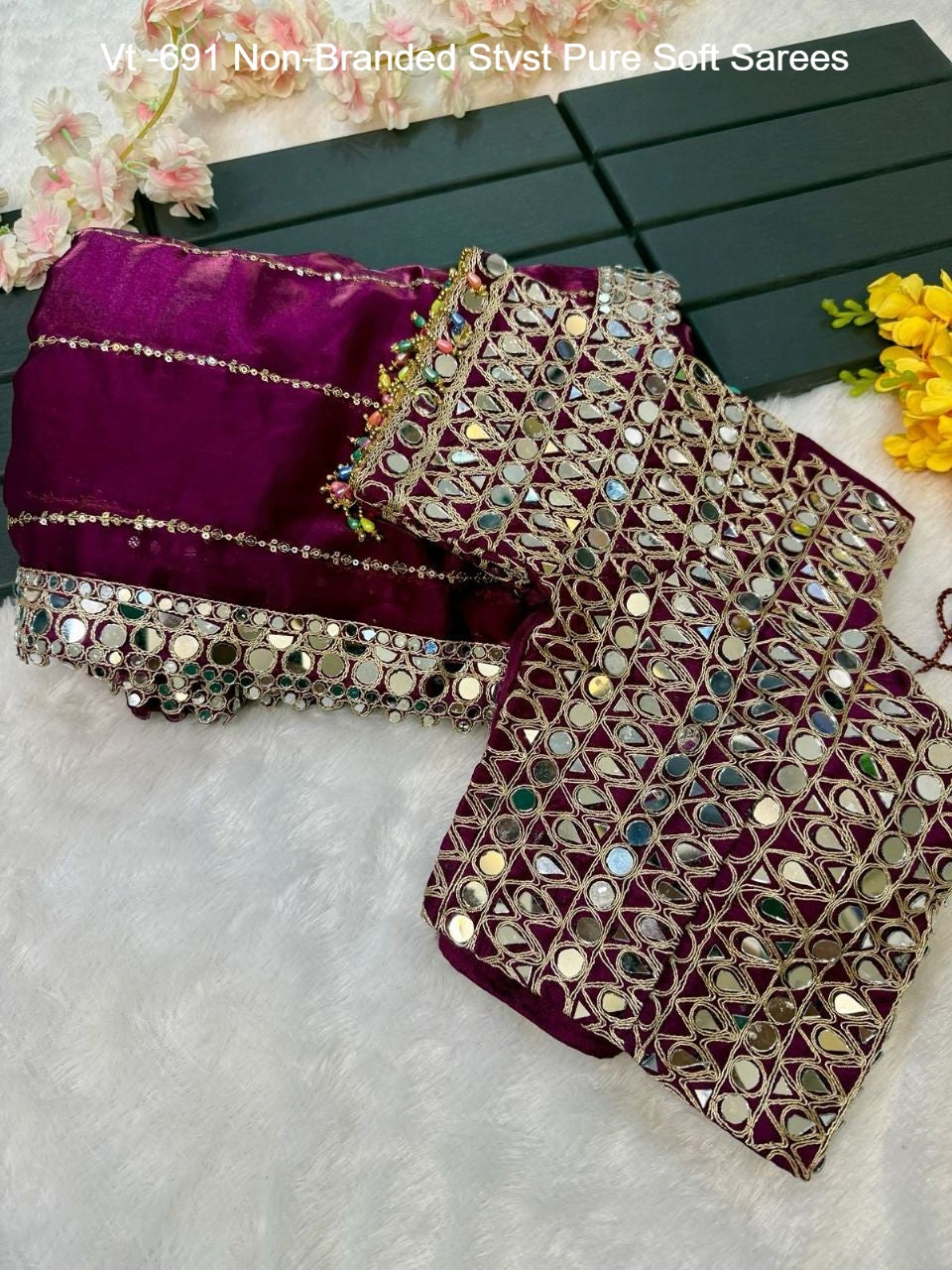 Vt -691 Non-Branded Stvst Pure Soft Sarees