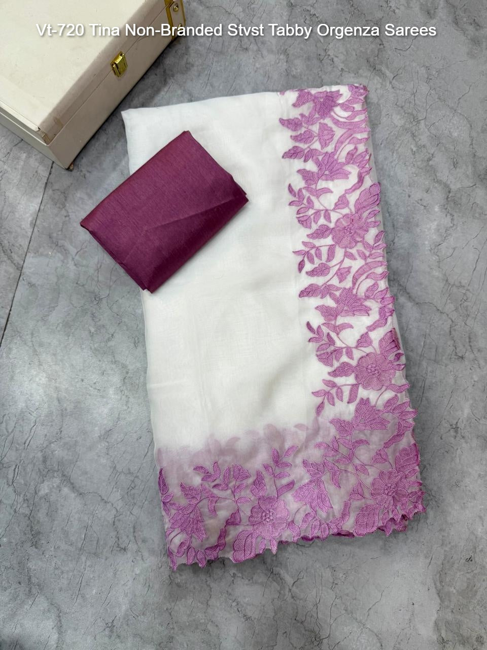Vt-720 Tina Non-Branded Stvst Tabby Orgenza Sarees