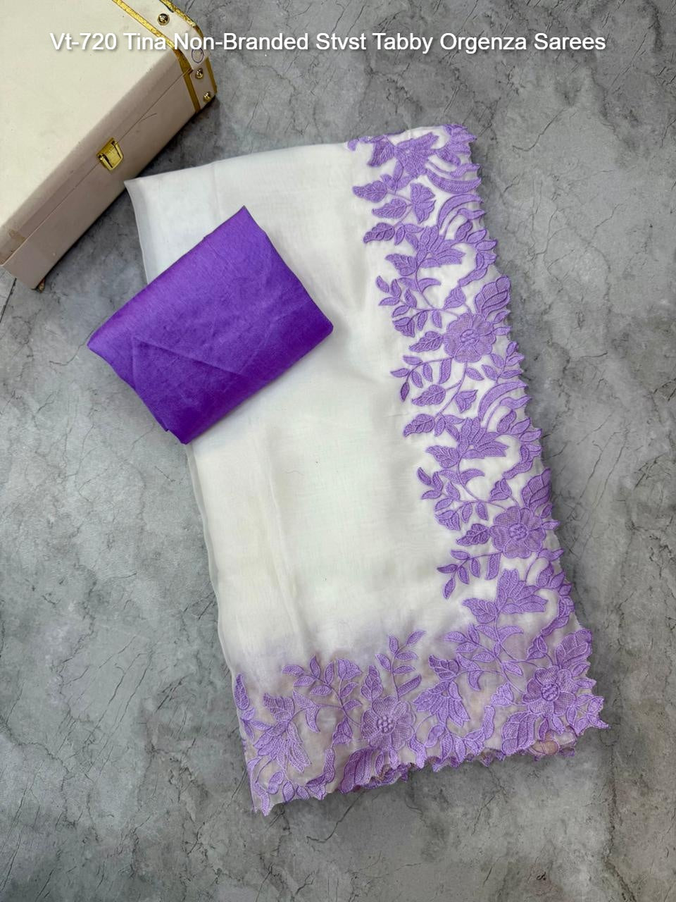Vt-720 Tina Non-Branded Stvst Tabby Orgenza Sarees