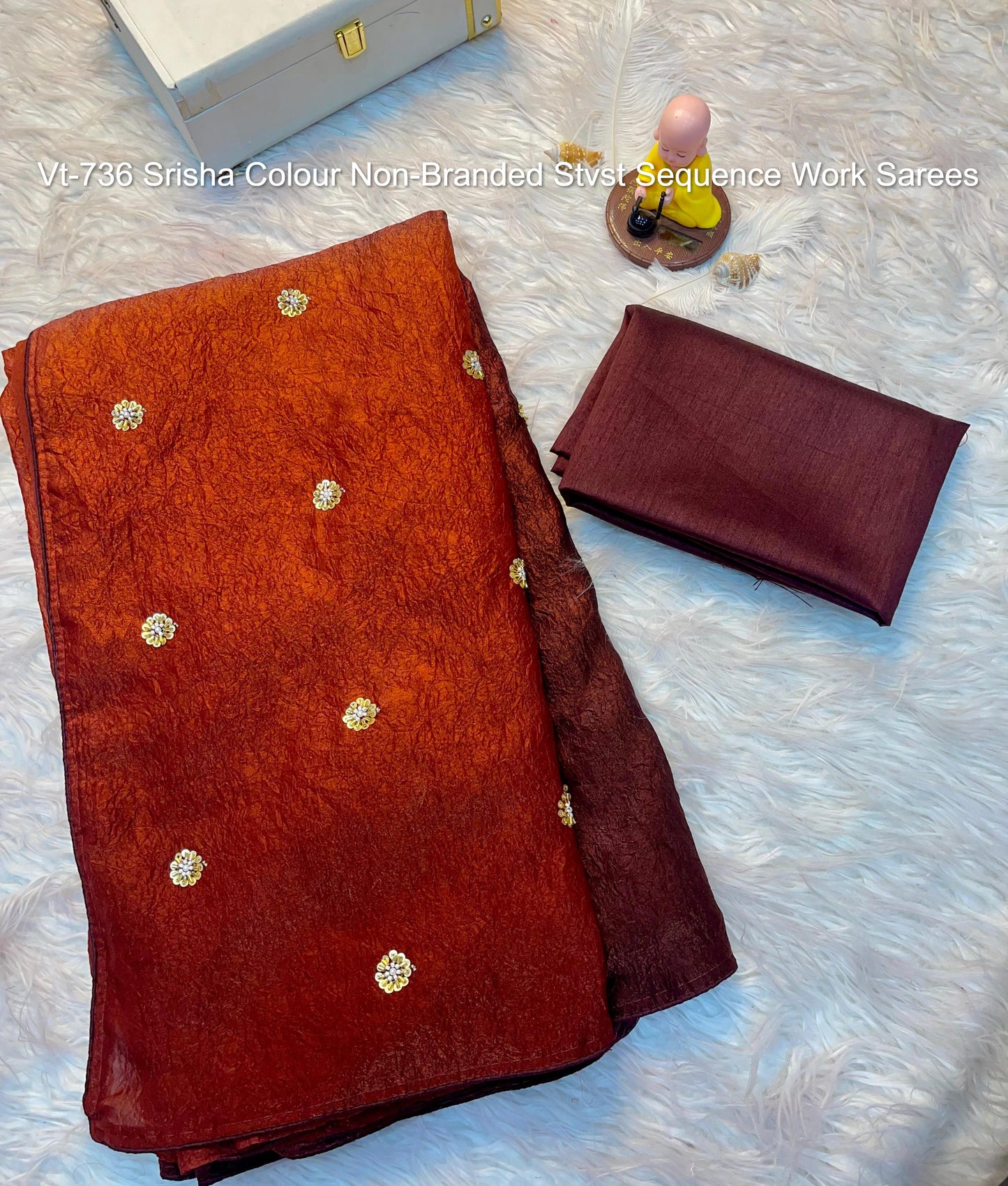 Vt-736 Srisha Colour Non-Branded Stvst Sequence Work Sarees