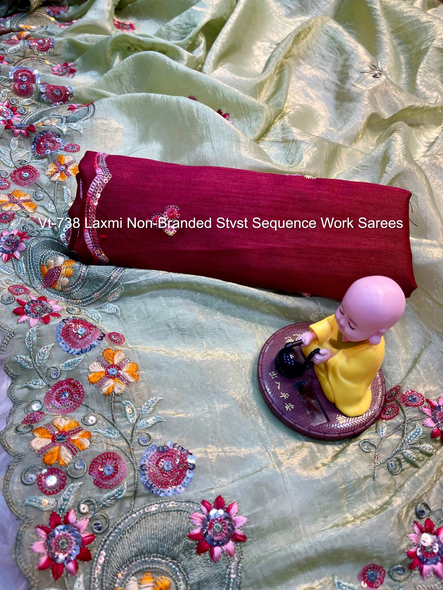 Vt-738 Laxmi Non-Branded Stvst Sequence Work Sarees