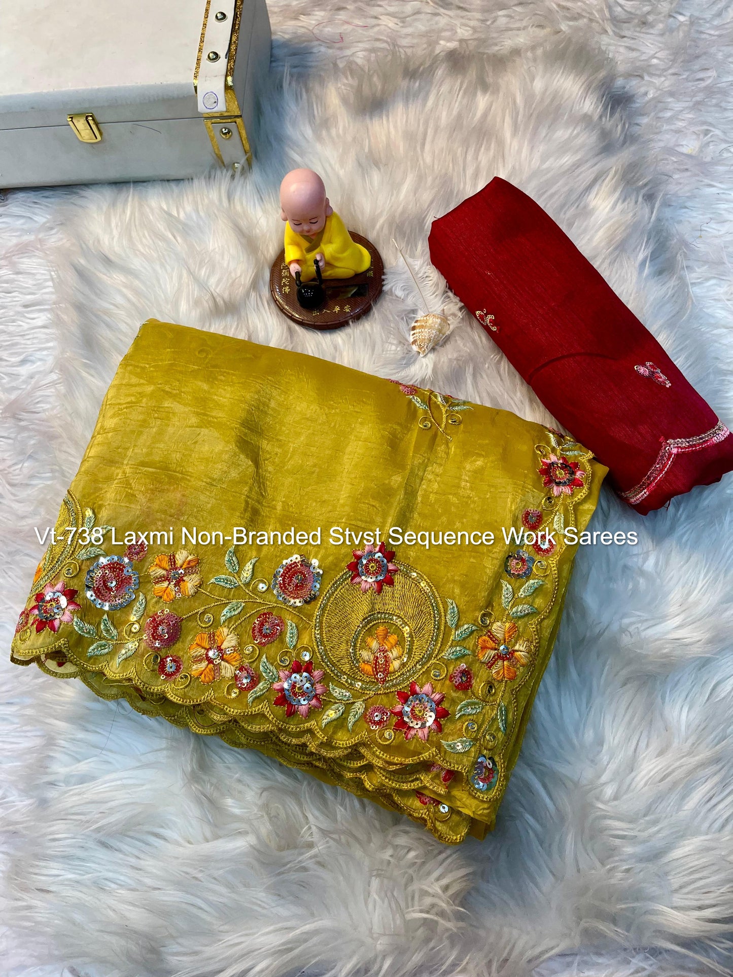 Vt-738 Laxmi Non-Branded Stvst Sequence Work Sarees