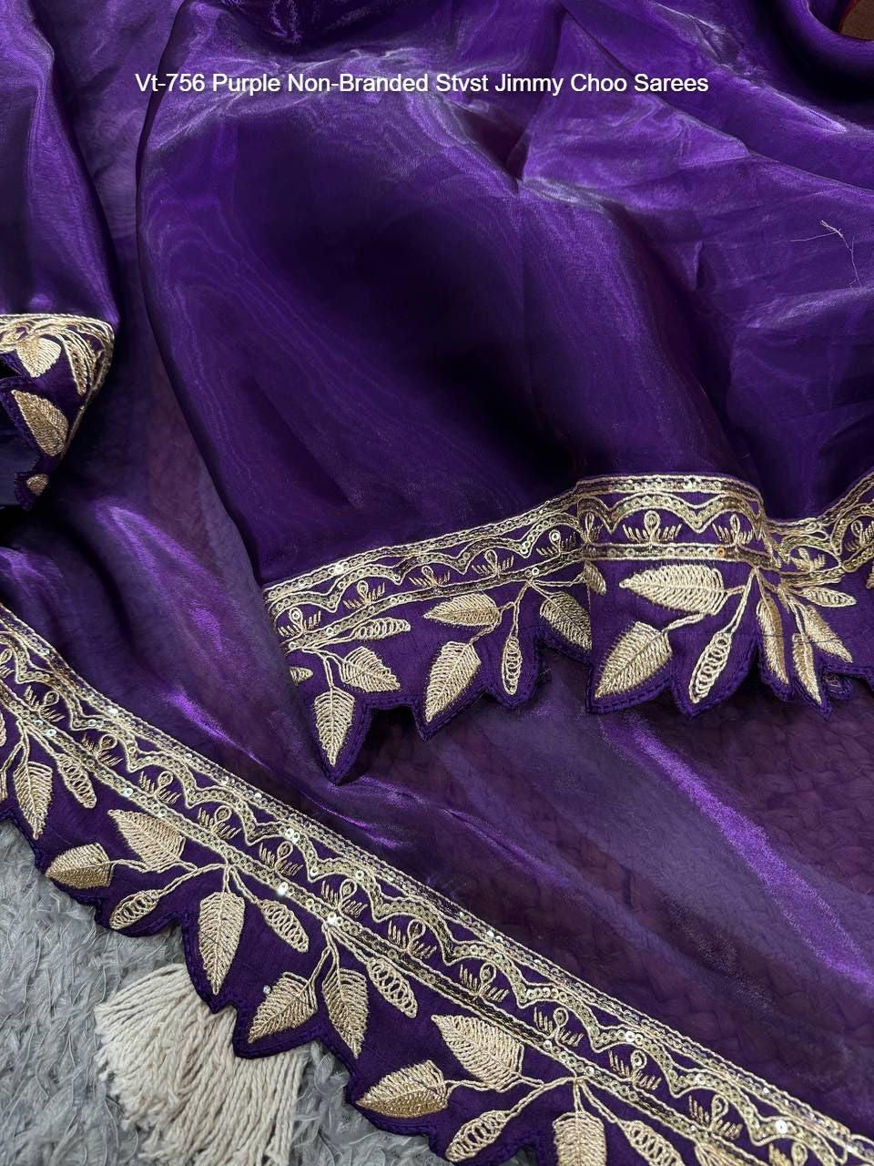 Vt-756 Purple Non-Branded Stvst Jimmy Choo Sarees