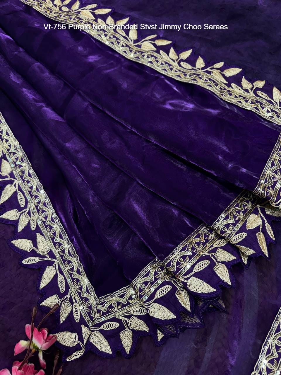 Vt-756 Purple Non-Branded Stvst Jimmy Choo Sarees