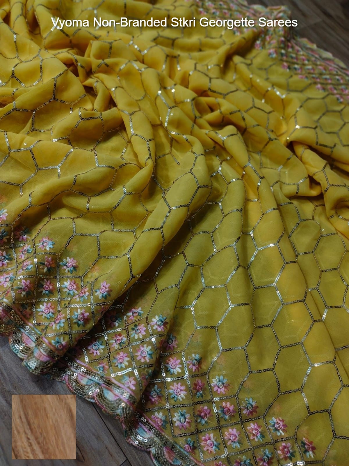 Vyoma Non-Branded Stkri Georgette Sarees