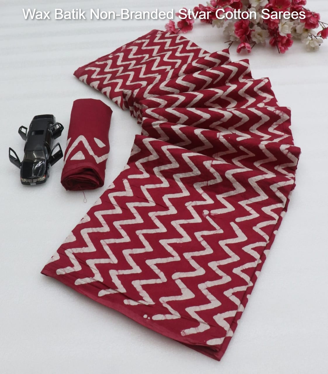 Wax Batik Non-Branded Stvar Cotton Sarees