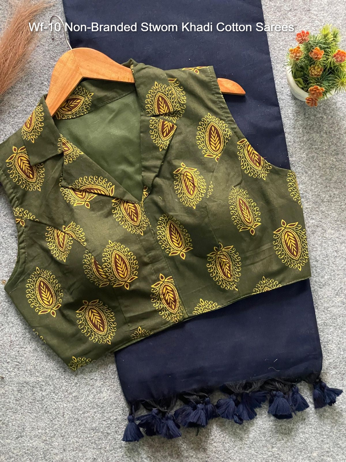 Wf-10 Non-Branded Stwom Khadi Cotton Sarees
