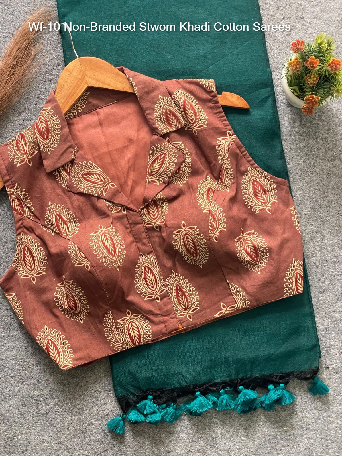 Wf-10 Non-Branded Stwom Khadi Cotton Sarees