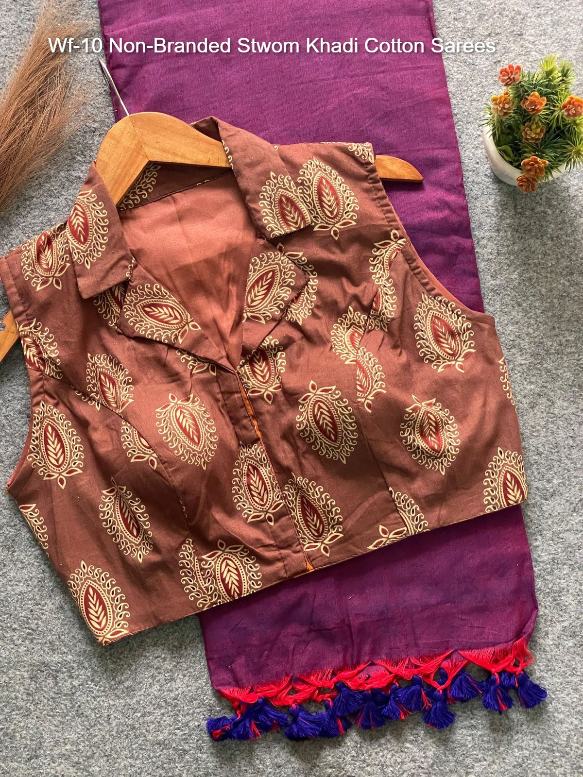Wf-10 Non-Branded Stwom Khadi Cotton Sarees