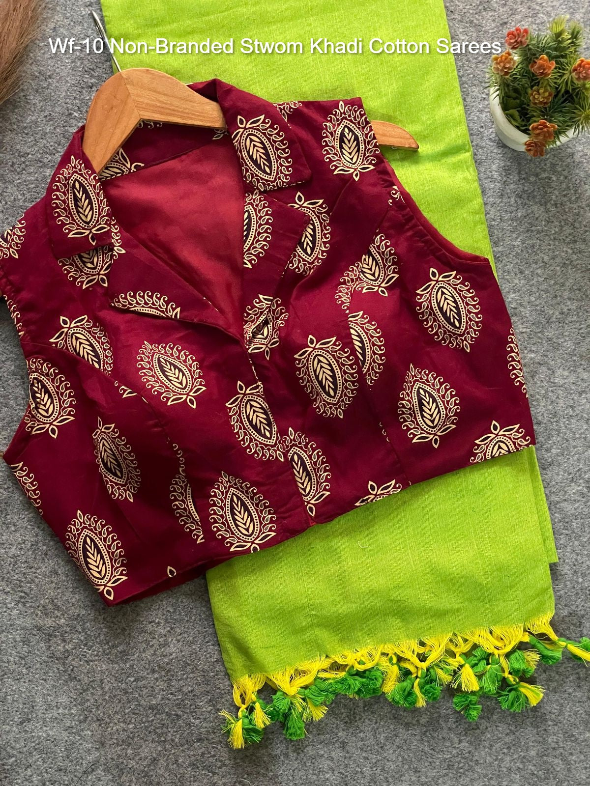 Wf-10 Non-Branded Stwom Khadi Cotton Sarees