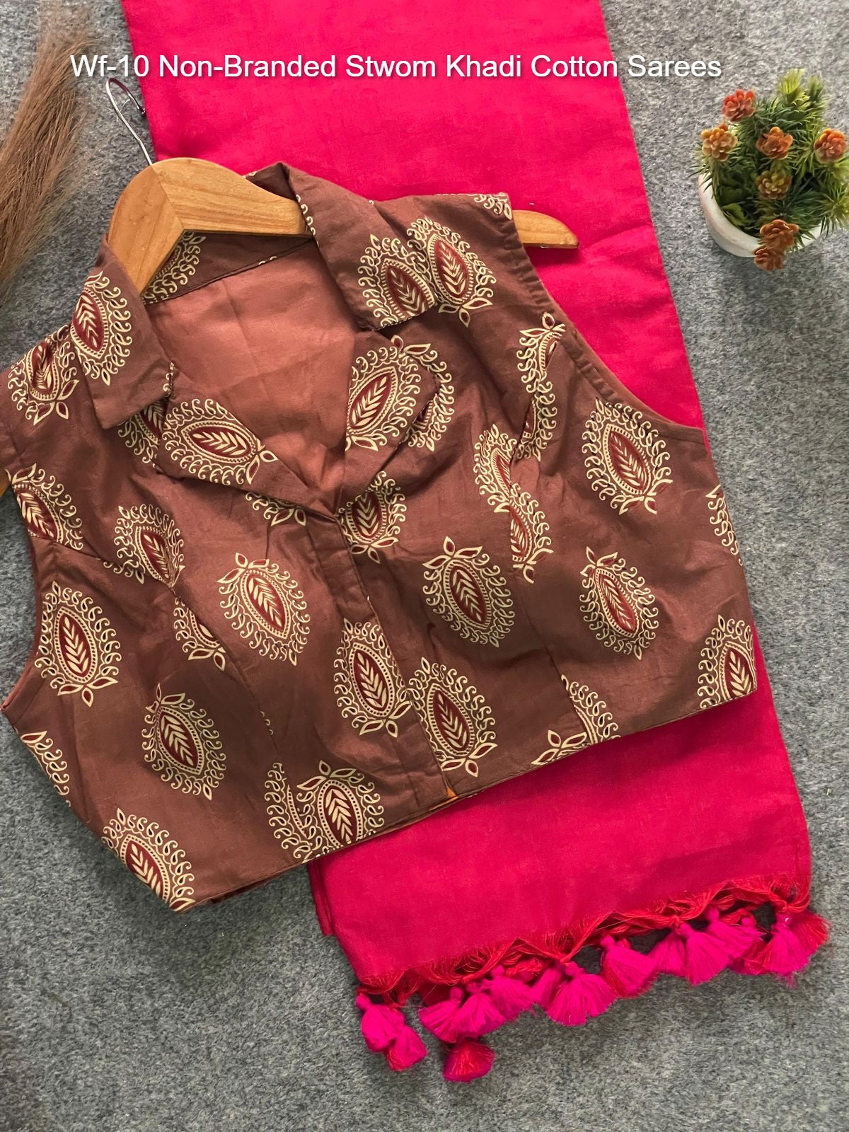 Wf-10 Non-Branded Stwom Khadi Cotton Sarees