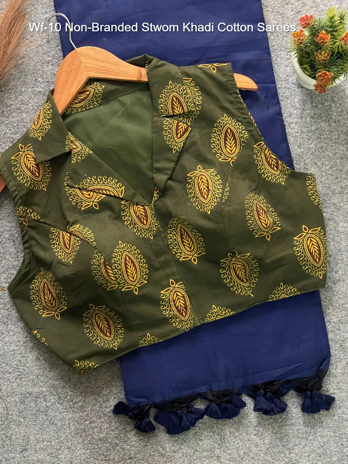 Wf-10 Non-Branded Stwom Khadi Cotton Sarees