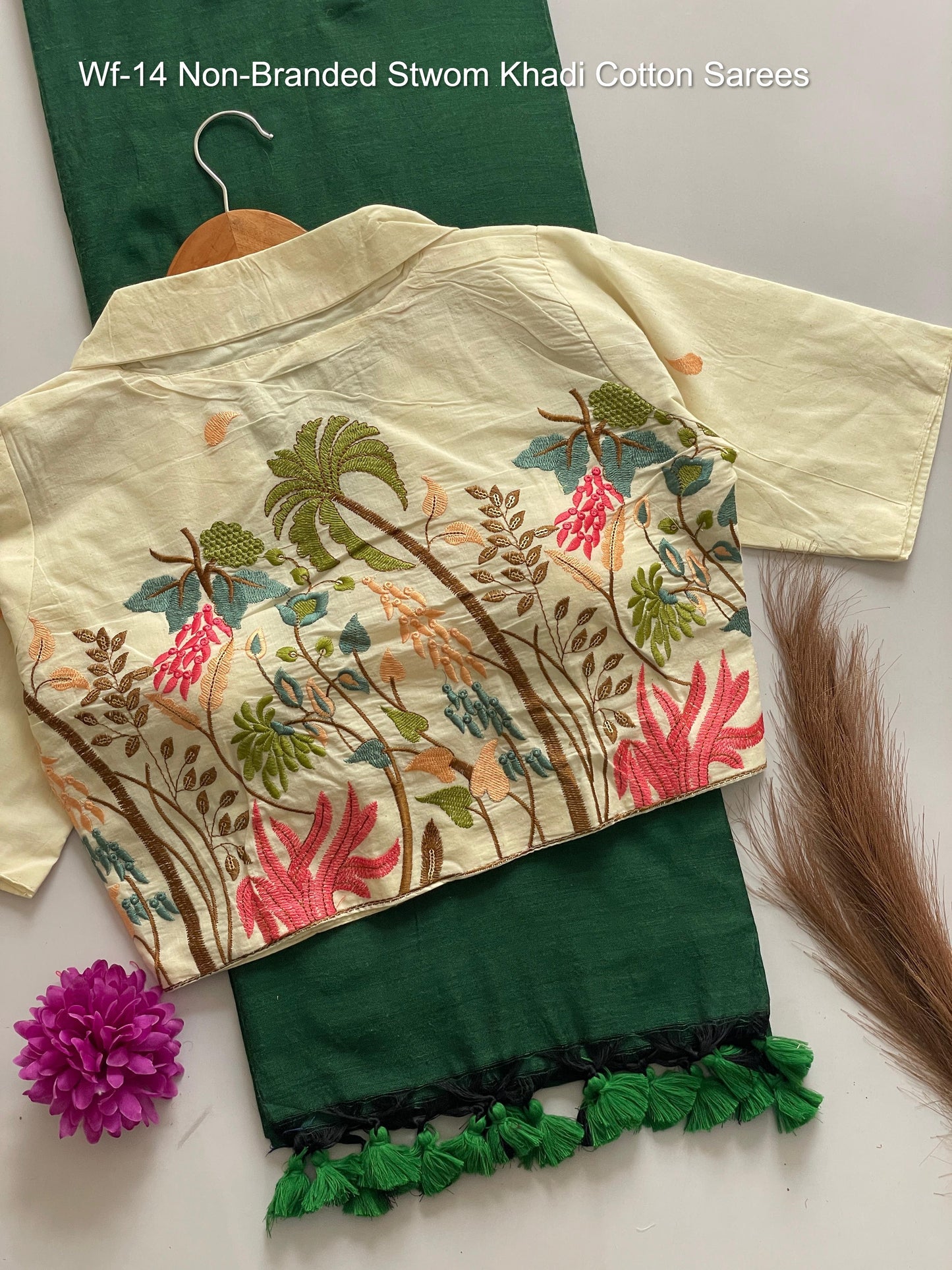 Wf-14 Non-Branded Stwom Khadi Cotton Sarees