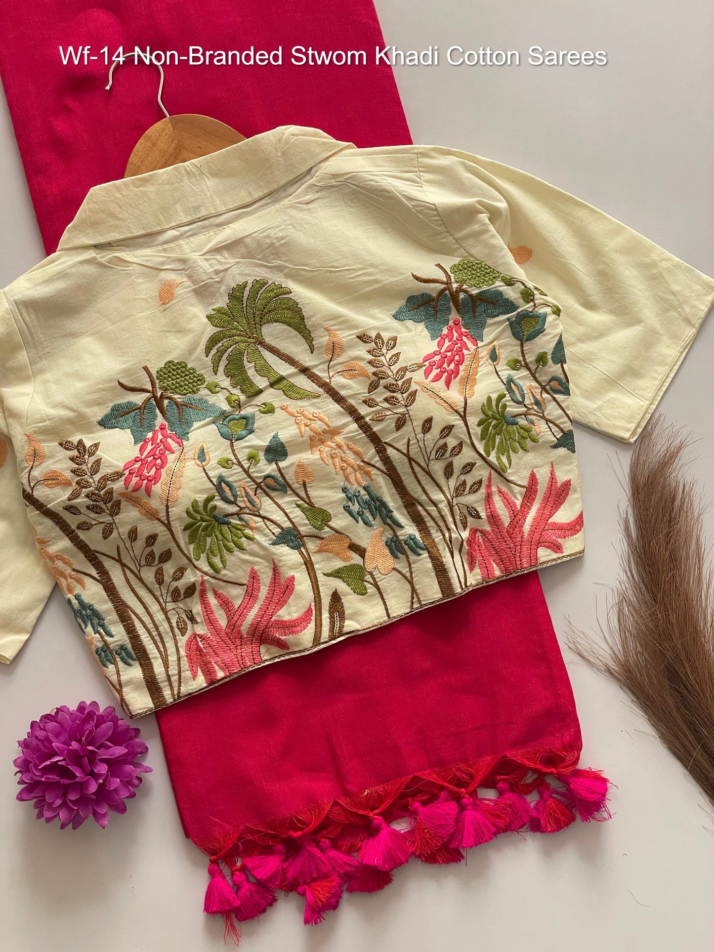 Wf-14 Non-Branded Stwom Khadi Cotton Sarees
