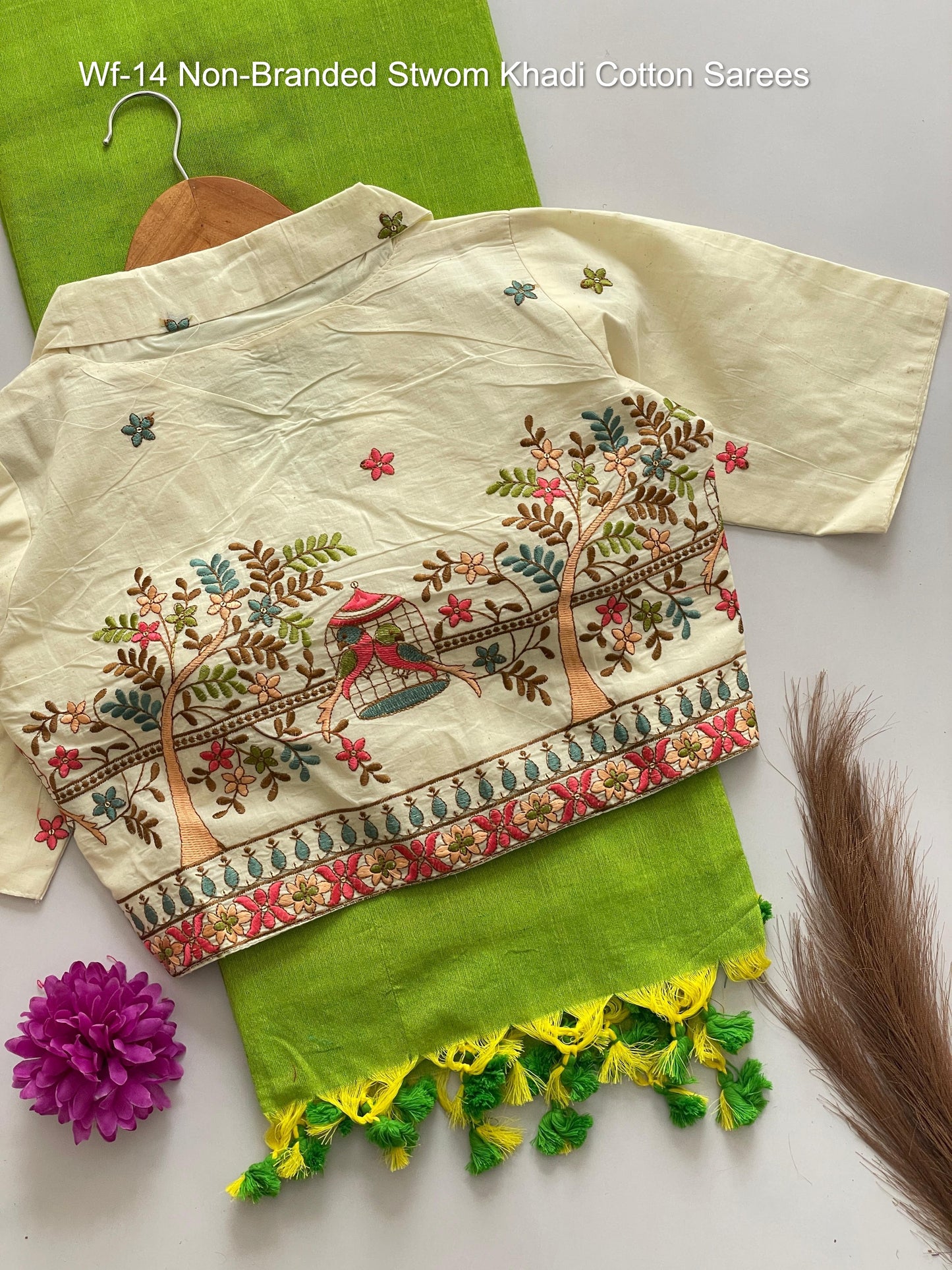 Wf-14 Non-Branded Stwom Khadi Cotton Sarees