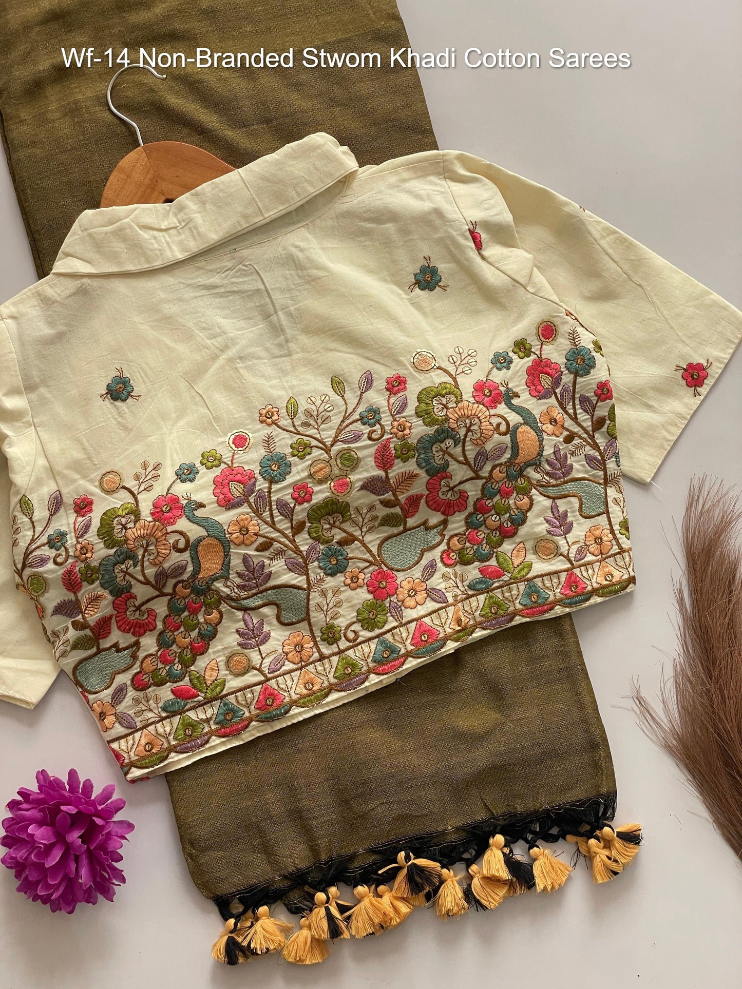 Wf-14 Non-Branded Stwom Khadi Cotton Sarees