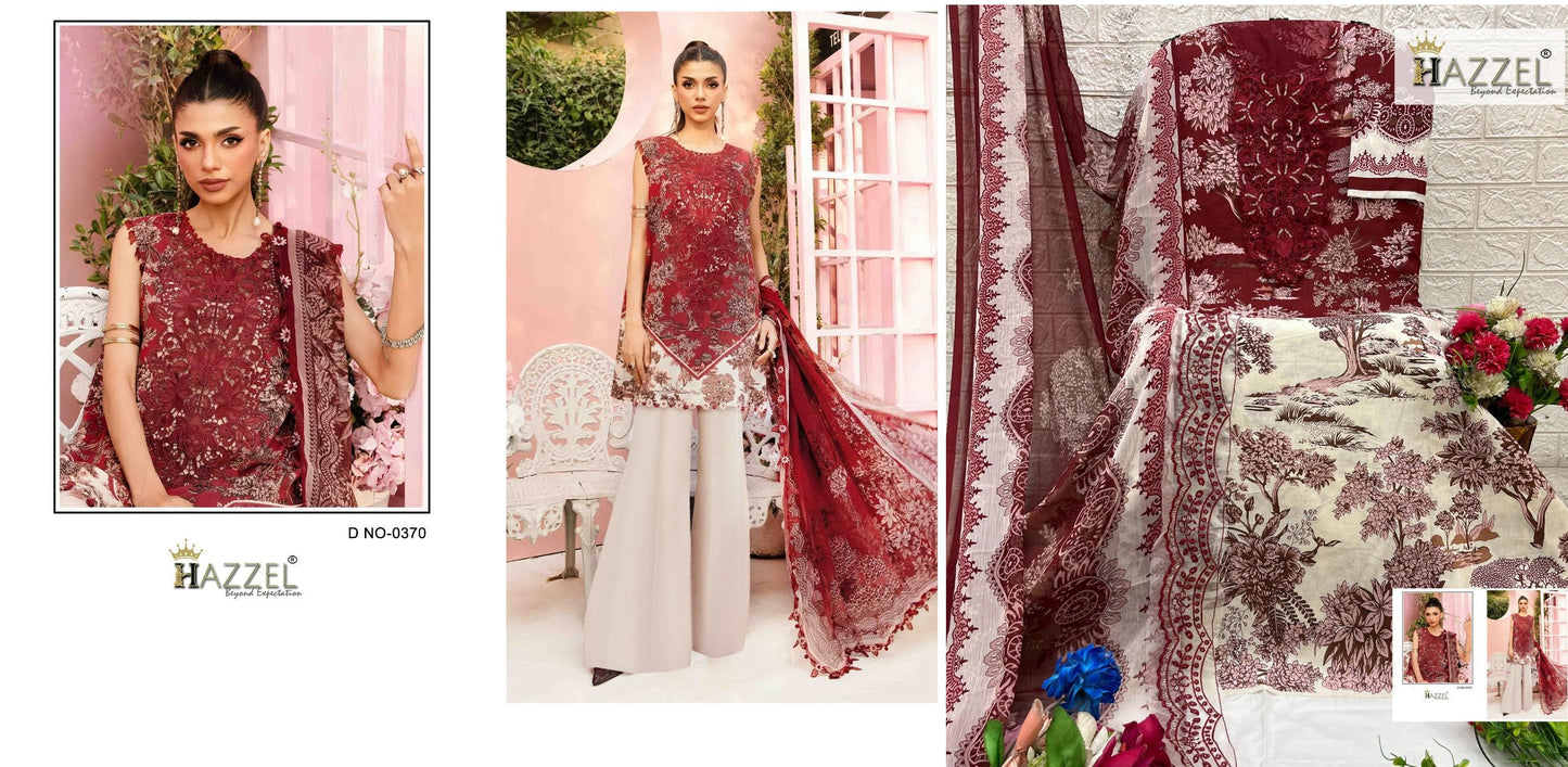 370 Hazzel Pure Cotton Pakistani Salwar Suits
