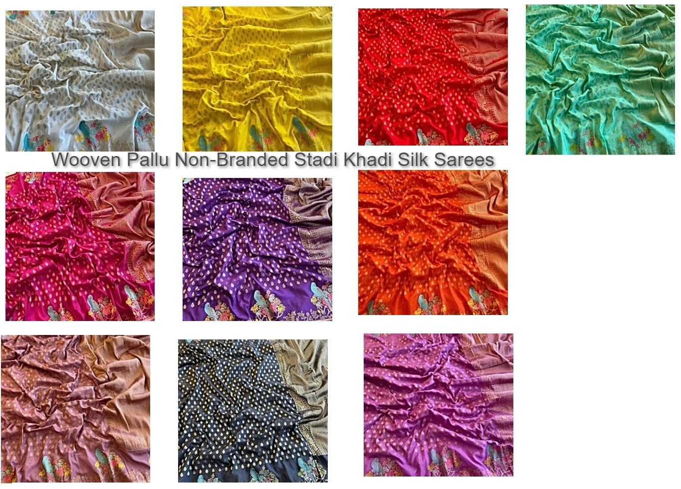 Wooven Pallu Non-Branded Stadi Khadi Silk Sarees