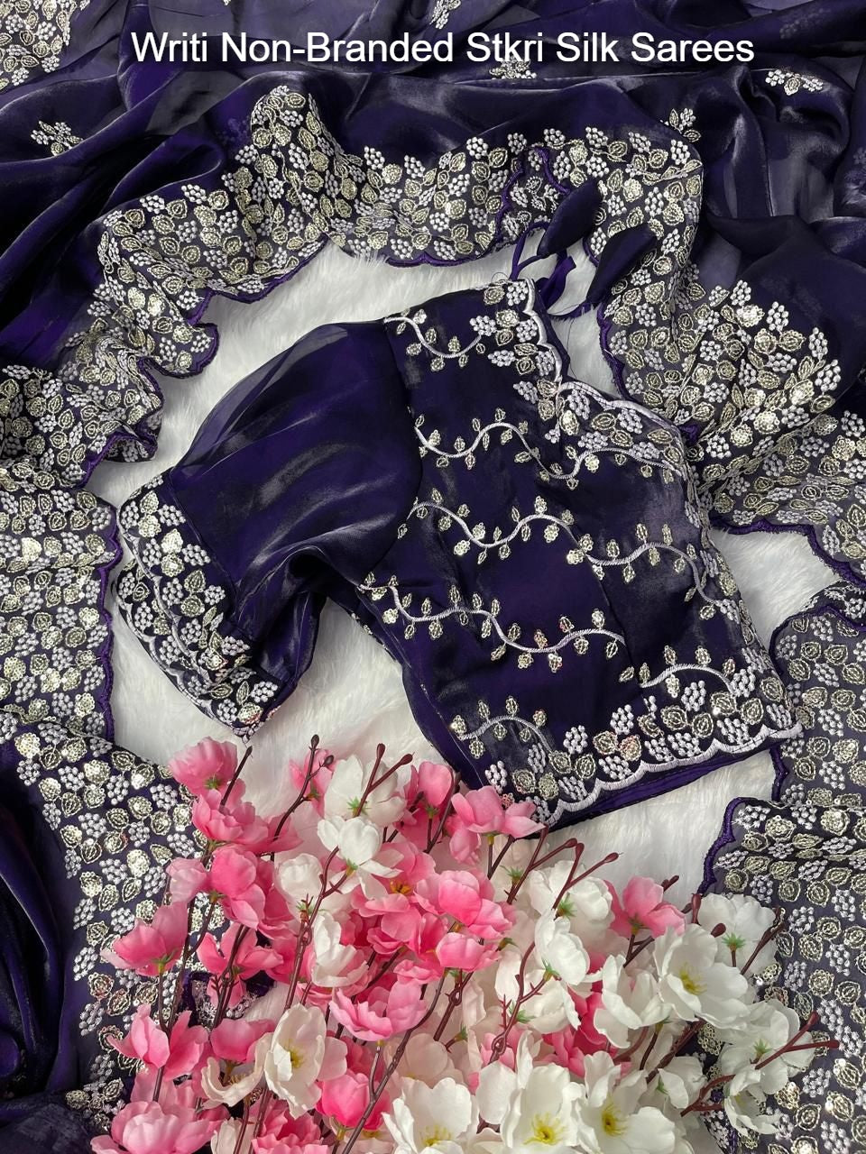 Writi Non-Branded Stkri Silk Sarees