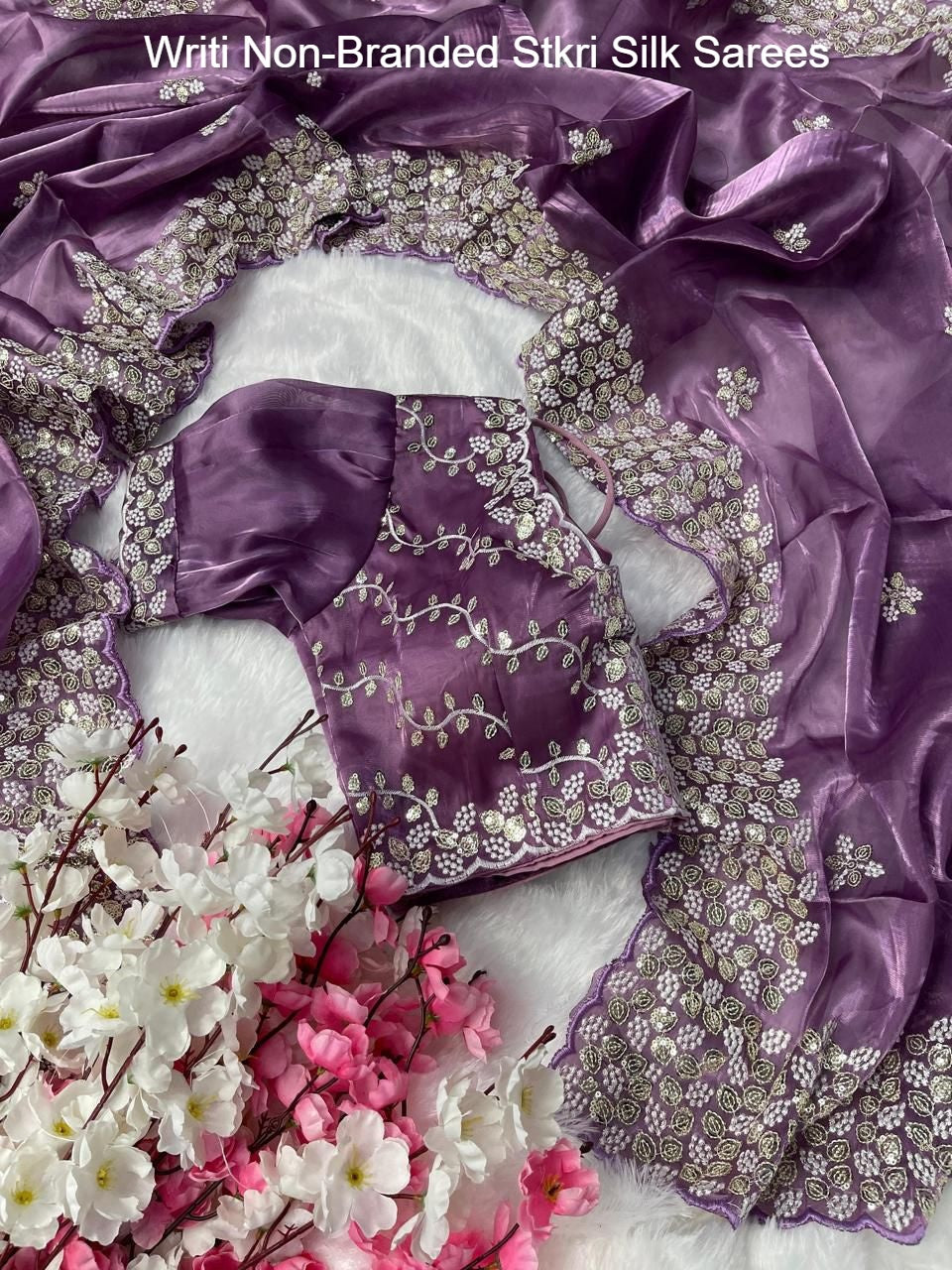 Writi Non-Branded Stkri Silk Sarees