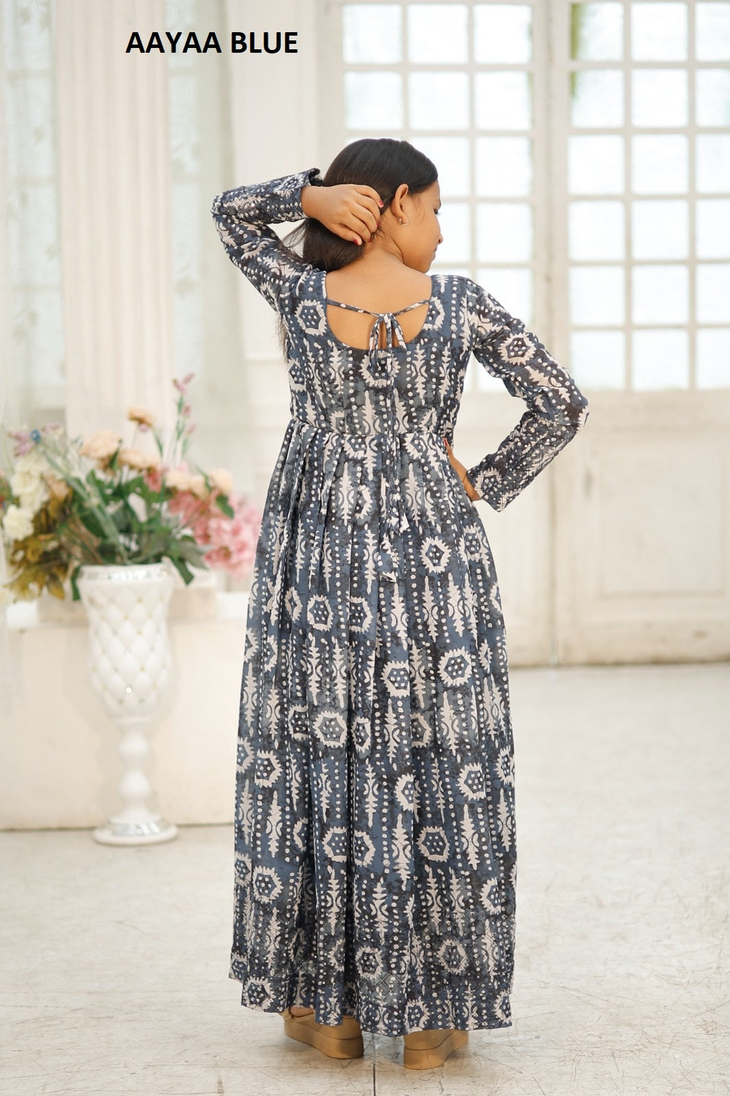 Yaana Vol 5 Blue Aayaa Embroidery Girls Gown