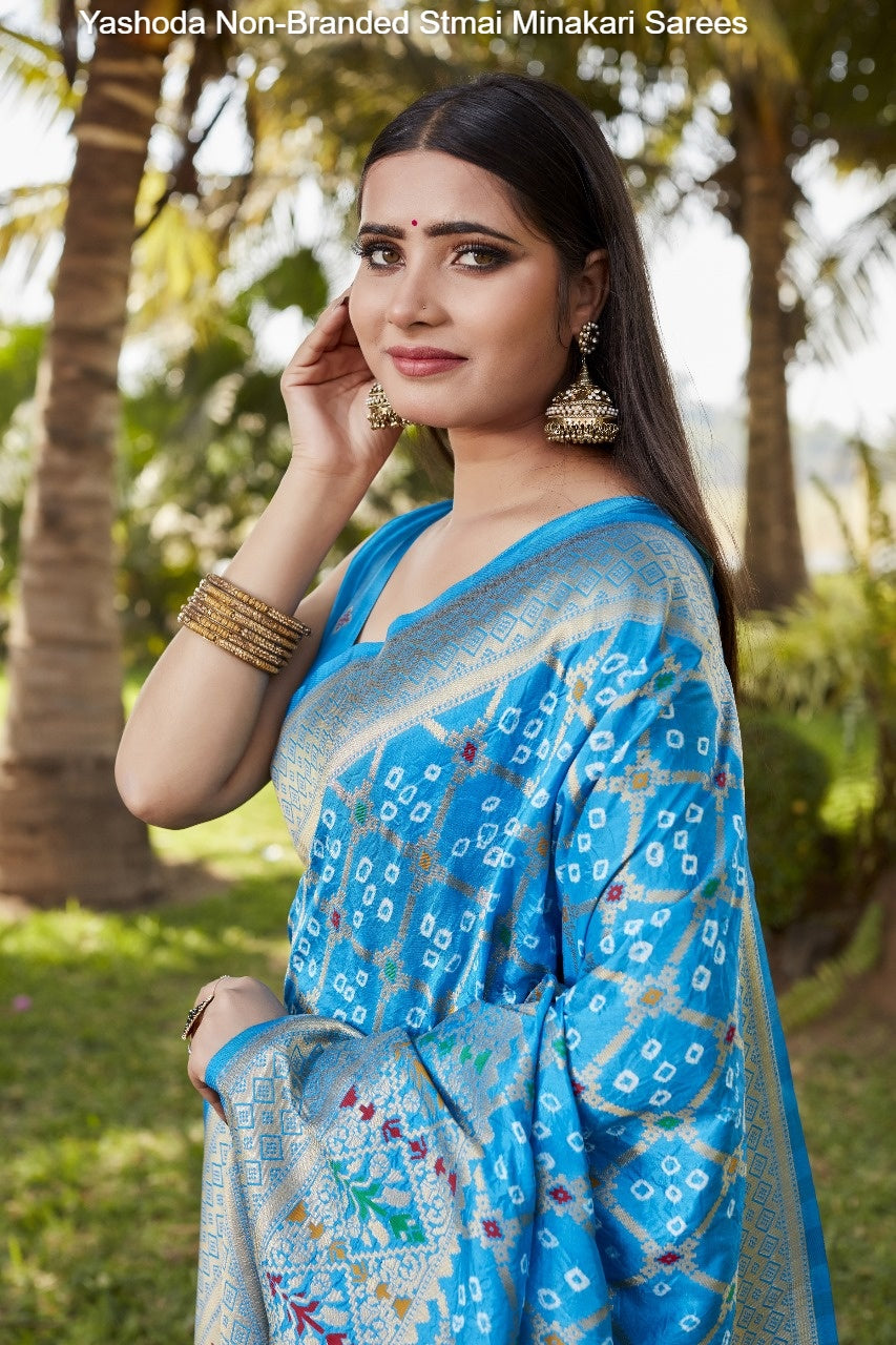 Yashoda Non-Branded Stmai Minakari Sarees