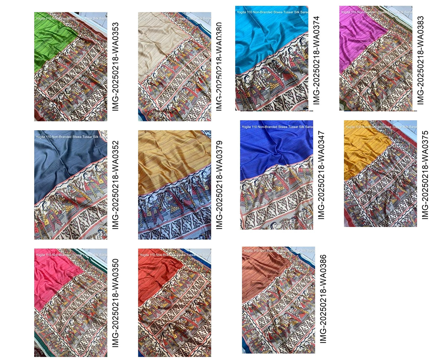 Yogita 110 Non-Branded Stwea Tussar Silk Sarees