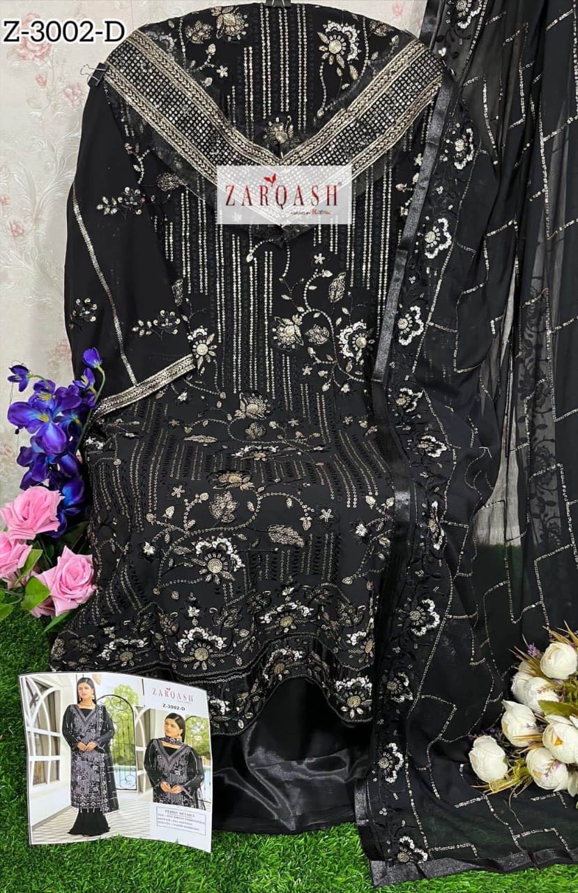 Z-3002D Zarqash Georgette Pakistani Salwar Suits