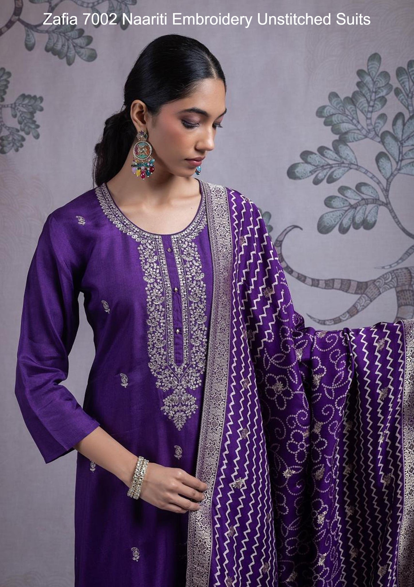 Zafia 7002 Naariti Embroidery Unstitched Suits