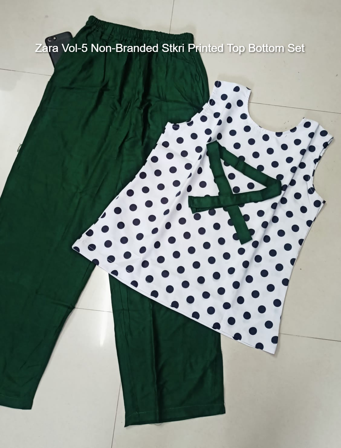Zara Vol-5 Non-Branded Stkri Printed Top Bottom Set