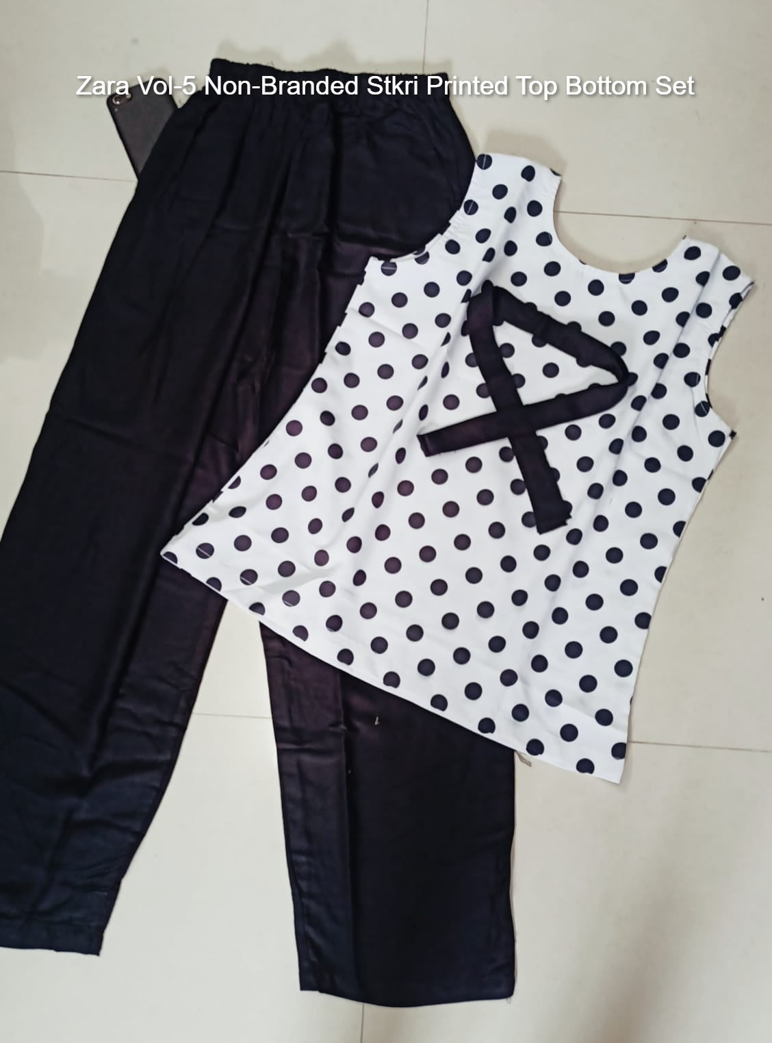 Zara Vol-5 Non-Branded Stkri Printed Top Bottom Set