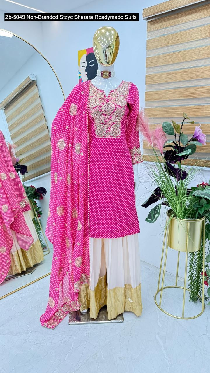 Zb-5049 Non-Branded Stzyc Sharara Readymade Suits