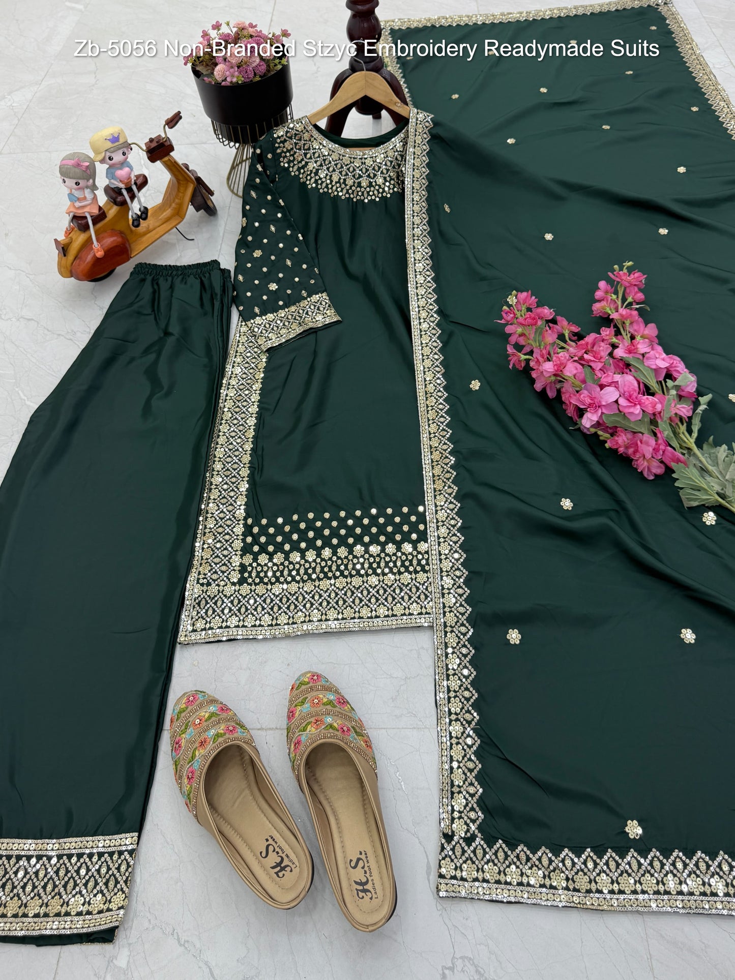 Zb-5056 Non-Branded Stzyc Embroidery Readymade Suits