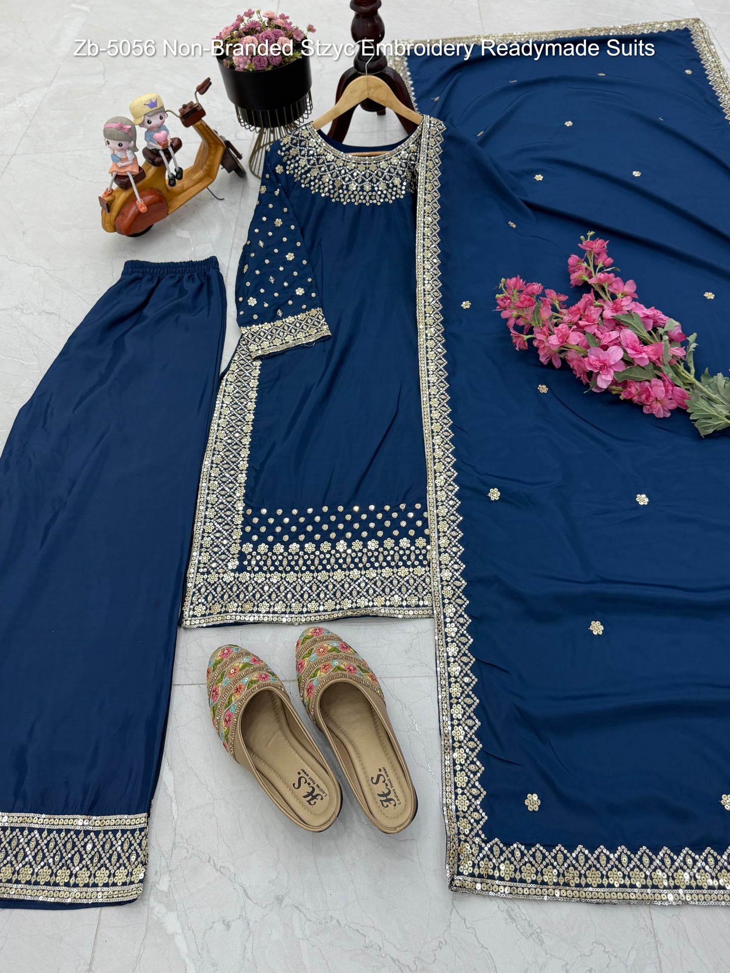 Zb-5056 Non-Branded Stzyc Embroidery Readymade Suits