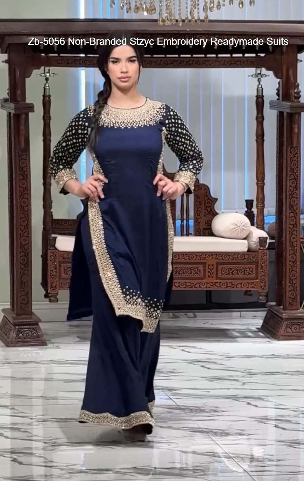 Zb-5056 Non-Branded Stzyc Embroidery Readymade Suits