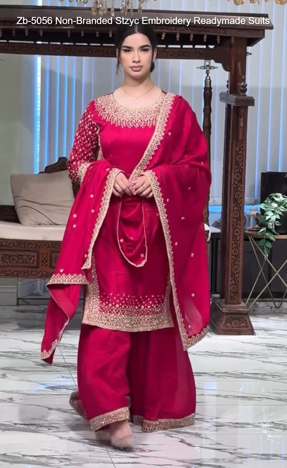 Zb-5056 Non-Branded Stzyc Embroidery Readymade Suits