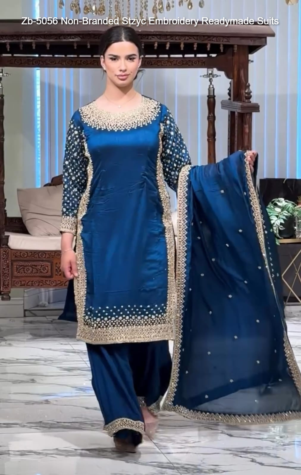 Zb-5056 Non-Branded Stzyc Embroidery Readymade Suits