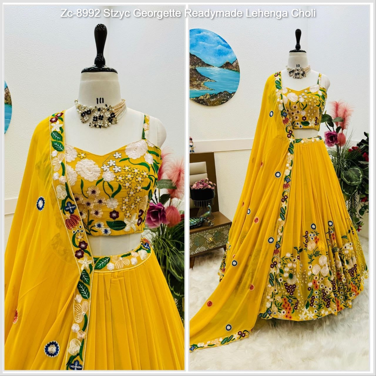 Zc-8992 Stzyc Georgette Readymade Lehenga Choli