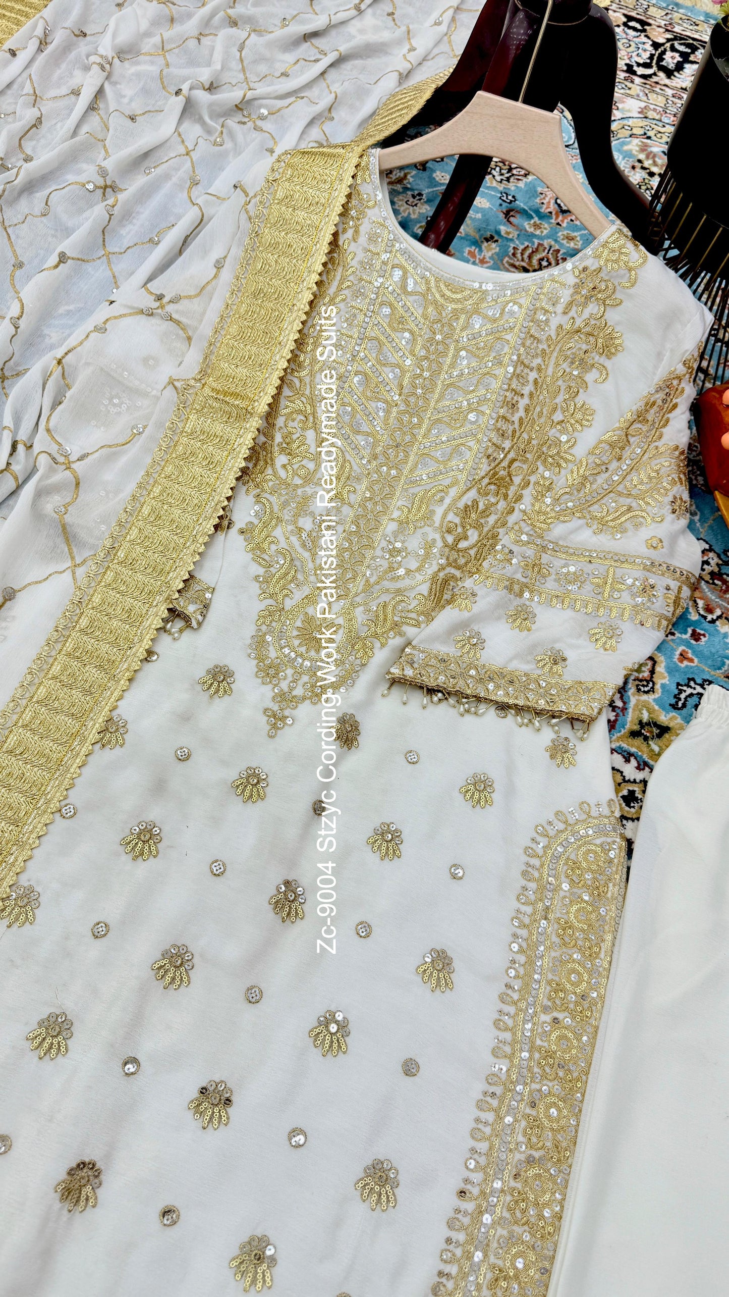 Zc-9004 Stzyc Cording Work Pakistani Readymade Suits
